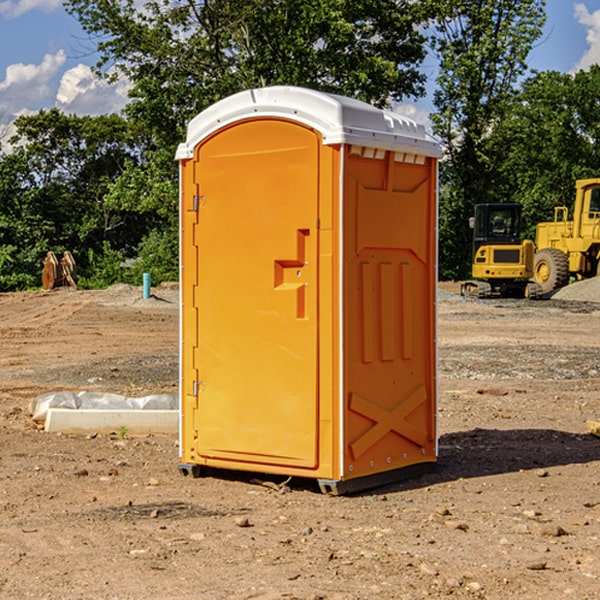 how often are the portable restrooms cleaned and serviced during a rental period in Diamond Missouri